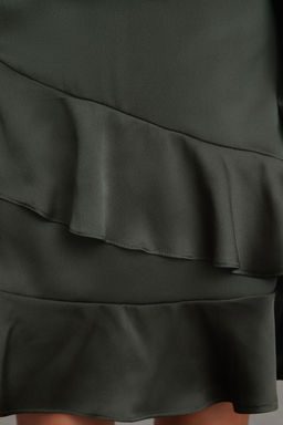 TRENDYOLMILLA Siyah Etegi F?rf?rl? A Kesim Mini Dokuma Elbise TWOAW21EL1891  фото 4