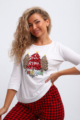 Пижама женская П162 Нарядные Ёлочки