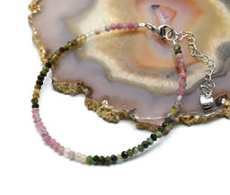 Браслет из граната зеленого рондель гр.3*2мм, 18см - Радуга камня фото 12