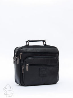 Сумка мужская кожаная 608M black Fuzhiniao