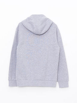 Kap??onlu Bask?l? Uzun Kollu Erkek ?ocuk Sweatshirt - Waikiki фото 2