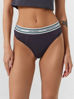 Трусы женские бразилиана мультипак (3 шт.) в сером цвете антрацит 412533-3 - Mark formelle фото 2