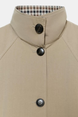 OVERSIZE TRENCH COAT WITH CHECK CUFFS - Zara фото 12