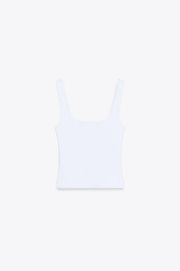 WIDE STRAP VEST TOP - Zara фото 11