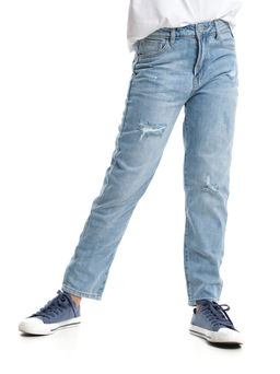 Джинсы для девочки 33-1045 голубой