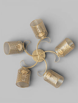 Люстра XA1322B/5, 5×60 Вт, E27, цвет золото, хром