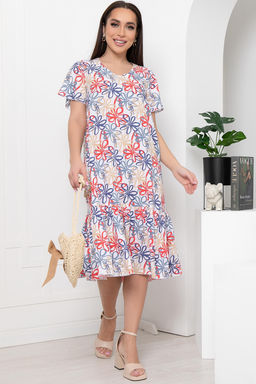 Платье Малика (цветы на белом) П5977 - Lt collection фото 7