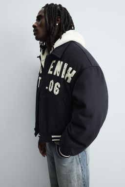 PATCHED QUILTED BOMBER JACKET - Zara фото 5