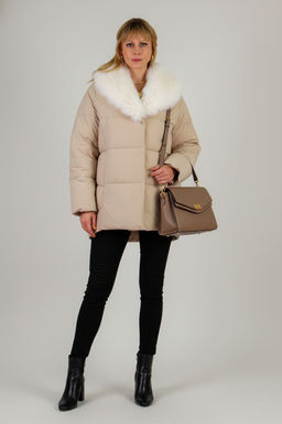 Куртка с меховым воротником арт.6677 зима, евро-зима