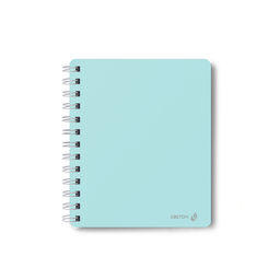 "Светоч" Записная книжка с пластиковой обложкой, тиснение серебряной фольгой, 500 мкм, на гребне 80ЗК33 A6 80 л. 4 шт. клетка Бирюза 01046