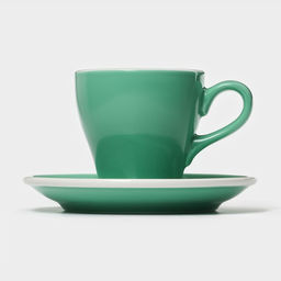 Кофейная пара фарфоровая Magistro Coffee time, 2 предмета: чашка 180 мл, блюдце d=14,5 см, цвет бирюзовый  фото 2