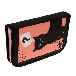 Пенал школьный, 1 секция, 13×21×4 см «Кот»