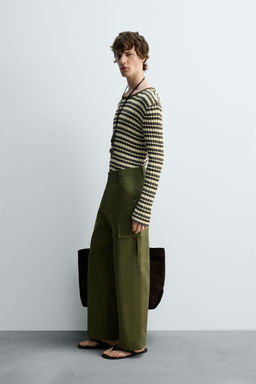 RELAXED FIT CARGO TROUSERS - Zara фото 4