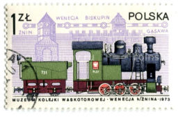 Марка Паровоз 1973 год Польша