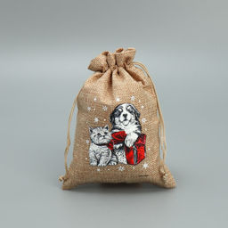 Цена за 5 шт. Мешок с термонаклейкой Друзья, 13 х18 см +/- 1.5 см