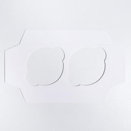 Цена за 5 шт. Коробка для капкейков, кондитерская упаковка, 2 ячейки Present, 16?8?7.5 см