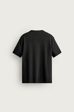 CAMISETA REGULAR FIT CUELLO PANADERO / Negro - Zara фото 6