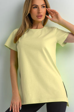 Женская удлиненная футболка с разрезами Happyfox