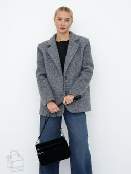 Сумка женская кожаная 8269PEF black Polina&Eiterou  в Новосибирске