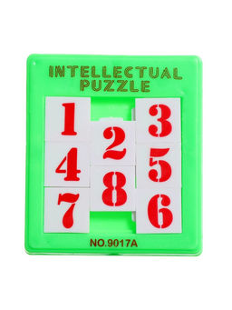 Цена за 3 шт. Головоломка - пятнашки «до 8», МИКС
