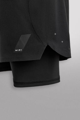 PANTALONES CORTOS ENTRENAMIENTO 2 EN 1 B?SICOS / Negro