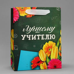 Цена за 2 шт. Пакет подарочный ламинированный, упаковка, «Лучшему Учителю», MS 18 х 23 х 10 см