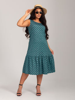 Сарафан женский кулирка "АНЮТА" ЗЕЛЕНЬ