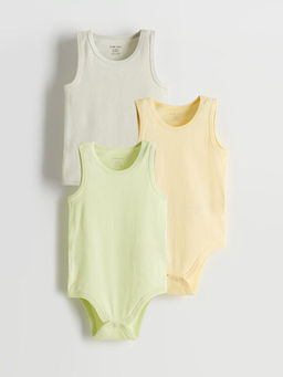 Bisiklet Yaka Erkek Bebek ??t??tl? Bodysuit 3l?