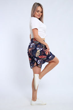 Шорты женские из кулирки Цветник папоротник