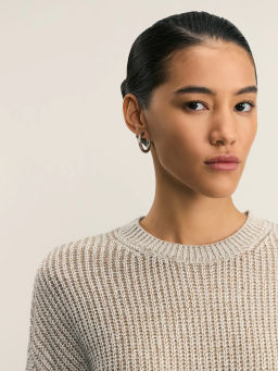 Джемпер свободного кроя крупной вязки / Zarina  фото 6