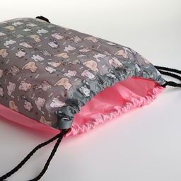 Мешок для обуви Коты, 32*0,5*40 см, отд на шнурке, серый - Simaland фото 3