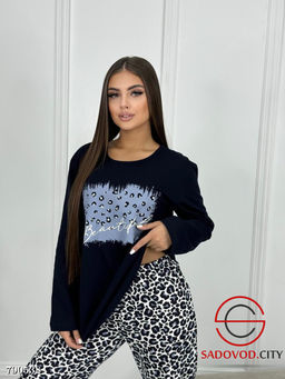 Женская пижама с штанами и начесом