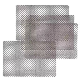 Набор салфеток полимер 45х30 см прямоугольный 4 шт для стола серый Сеть Y4-9141 (494776) (DANIKS)