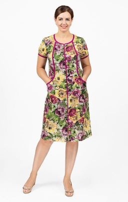 Халат женский на молнии с карманами (679-4)