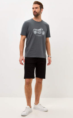 Футболка мужская с принтом F011-06-30 тёмно-серая - Fine joyce фото 12