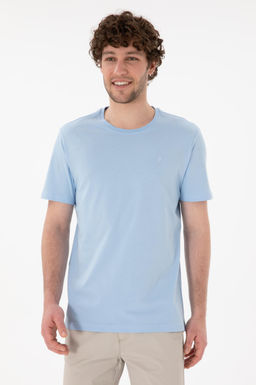 Erkek Regular Fit Bisiklet Yaka Mavi Basic Ti__rt Sepette S_rpriz _ndirim - U.s. polo assn фото 4