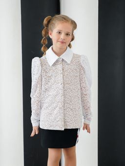 Блузка белый 212230817 - Nota bene фото 9