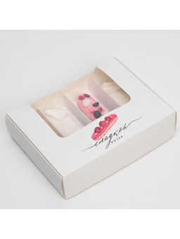 Цена за 5 шт. Коробка для эклеров, кондитерская упаковка, 4 вкладыша, «Сладкая жизнь», 20×15×5 см