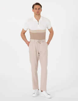 Vizon Slim Fit Polo Yaka Fermuarl_ Triko Ti__rt - Pierre cardin фото 4