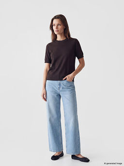 Barrel Fit Kad?n Jean Pantolon