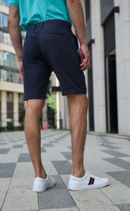 Шорты лен F111-0960-1 deep grey - Fine joyce фото 5