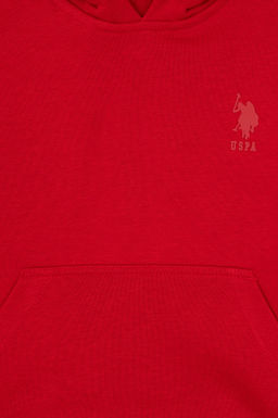 Erkek _ocuk K_rm_z_ Kap__onlu Basic Sweatshirt - U.s. polo assn фото 3