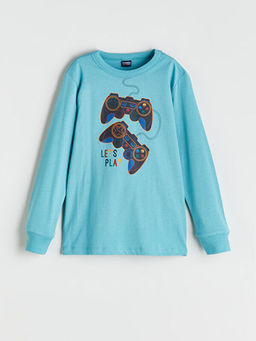 Bisiklet Yaka Erkek ?ocuk Pijama ?st