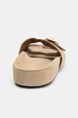 SPLIT SUEDE BUCKLE SANDALS - Zara фото 14