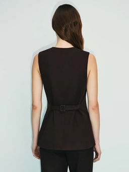 Приталенный жилет с вискозой в составе / Zarina