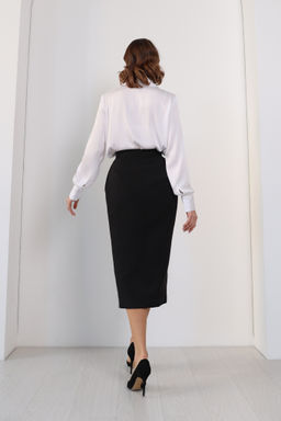 Юбка на запах с защипами на талии - Looklikecat фото 3