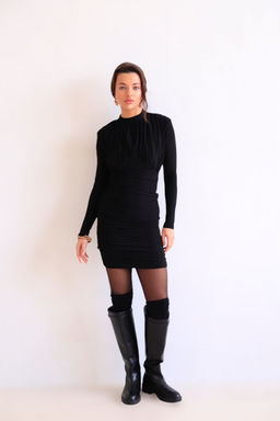 Мини-платье чёрное - Martichelli фото 27