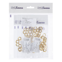 05 Люверсы ФАСОВКА d 7 мм 5 x 10 шт под золото