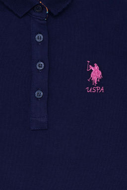 Темно-синяя базовая футболка для девочки - U.s. polo assn фото 6