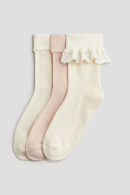 Pack de 3 calcetines con ribete sobrehilado
